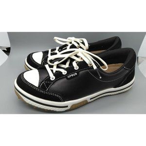 Crocs Karlson Golf Shoes Women's Size US 6 Gray Black/White 15371 VGC